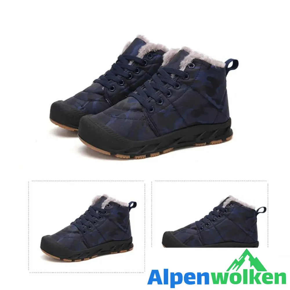 Alpenwolken - Warme Unisex Kinder Schneestiefel mit Plüsch