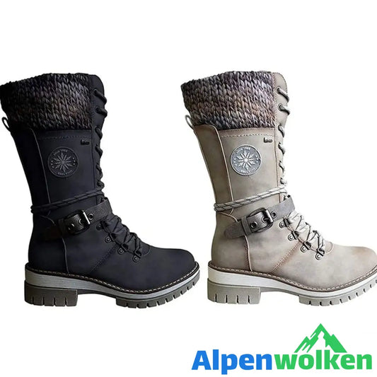 Alpenwolken - Wasserdicht gefütterte Damen-Schneestiefel mit Seitenreißverschluss