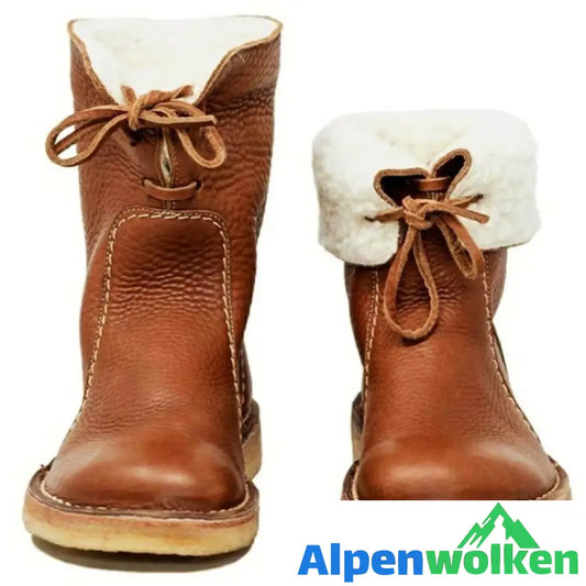 Alpenwolken - Wasserdichte Damenstiefel Warme Schneestiefel zum Hineinschlüpfen