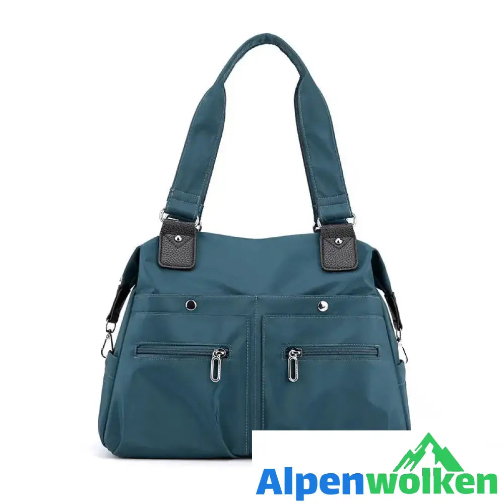 Alpenwolken - Wasserdichte Einfache Nylon-Handtasche dunkelblau