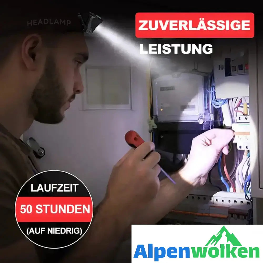 Alpenwolken - Wasserdichte LED Stirnlampe