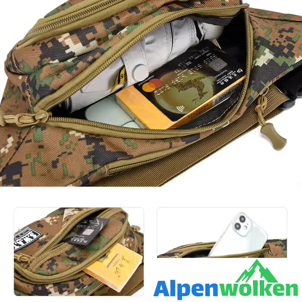 Alpenwolken - Wasserdichte Outdoor-Sport Brusttasche für Herren