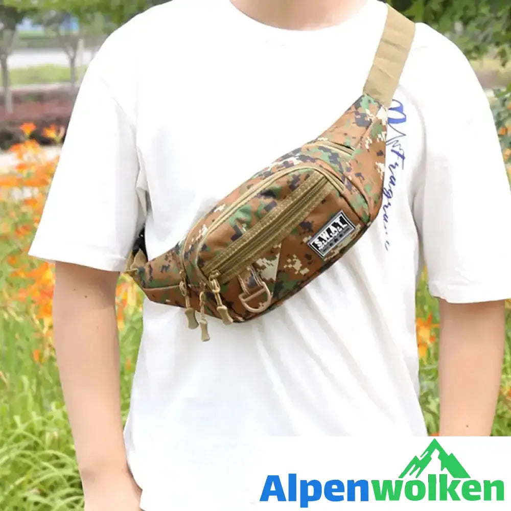 Alpenwolken - Wasserdichte Outdoor-Sport Brusttasche für Herren