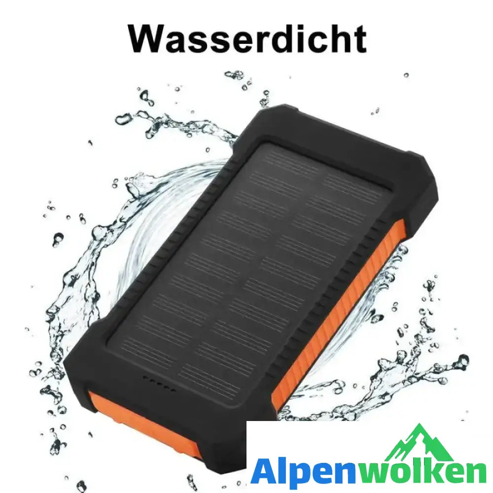 Alpenwolken - Wasserdichte Solarenergiebank mit Taschenlampe