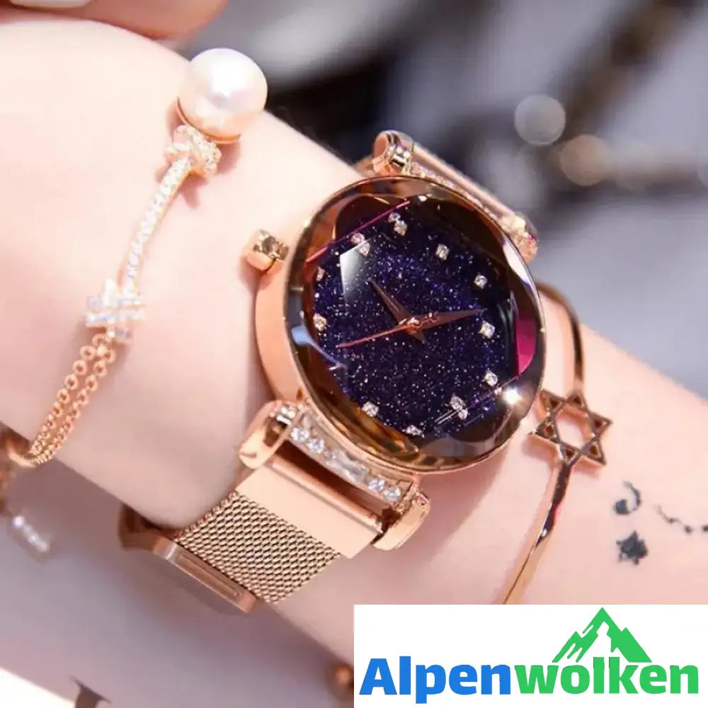 Alpenwolken - Wasserdichte Sternenhimmel Mädchen Armbanduhr