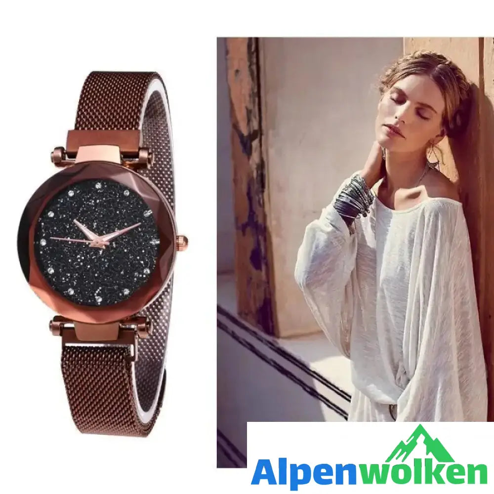 Alpenwolken - Wasserdichte Sternenhimmel Mädchen Armbanduhr