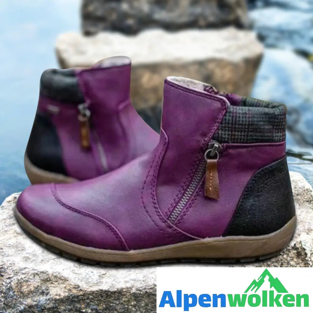 Alpenwolken - Wasserdichte Stiefel mit Reißverschluss für Damen