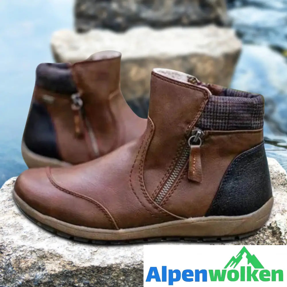 Alpenwolken - Wasserdichte Stiefel mit Reißverschluss für Damen