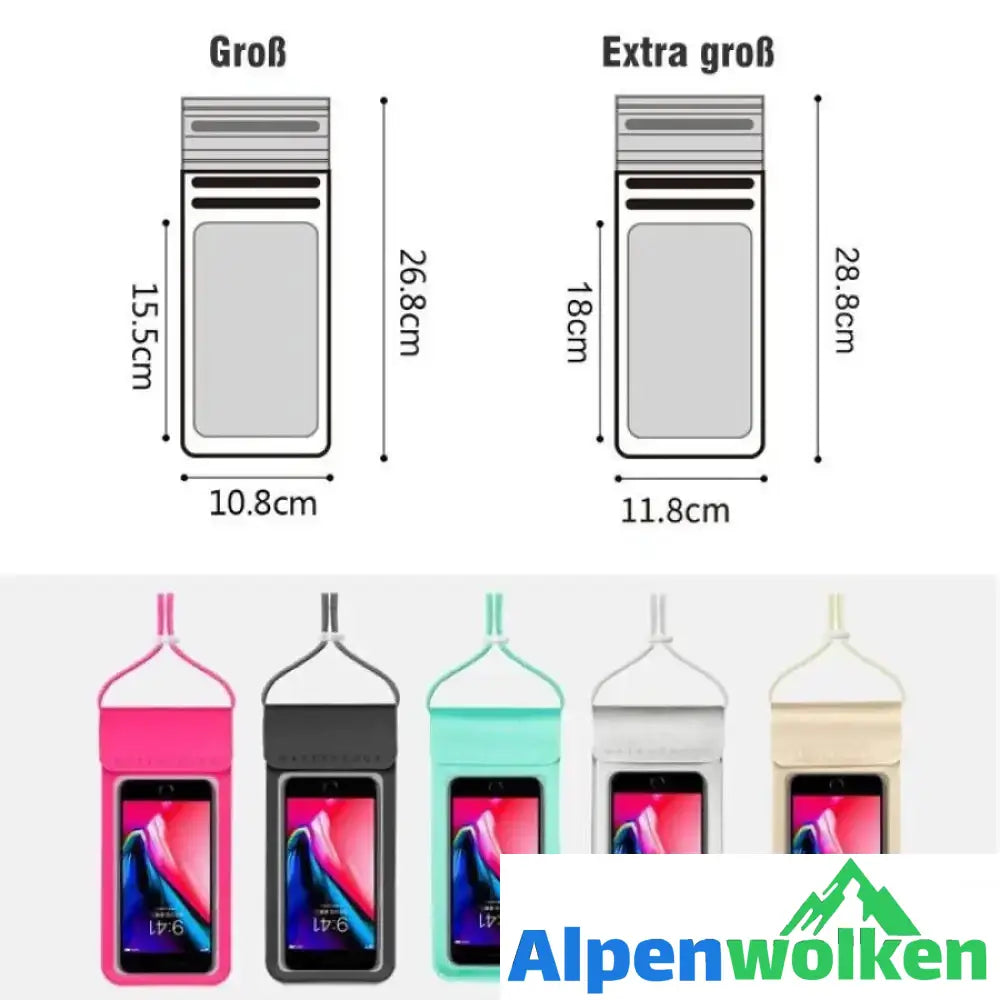 Alpenwolken - Wasserdichte Tasche für Handys