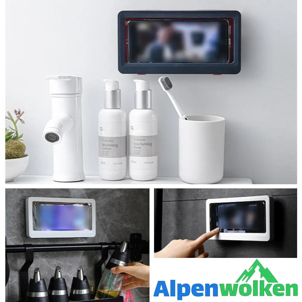 Alpenwolken - Wasserdichte Telefonhülle und Aufbewahrungsbox im Badezimmer