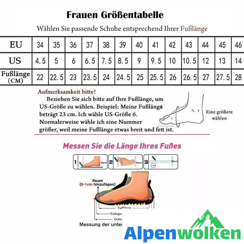 Alpenwolken - Wasserdichte Winter Frauen Schneeschuhe