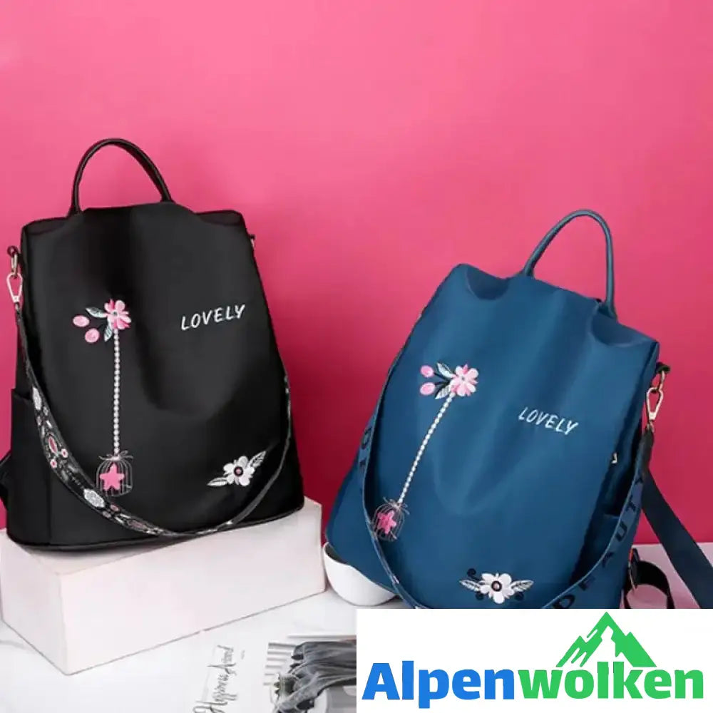 Alpenwolken - Wasserdichter bestickter Rucksack