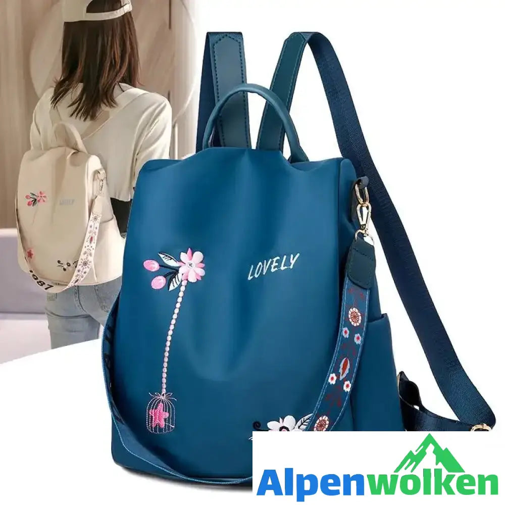 Alpenwolken - Wasserdichter bestickter Rucksack