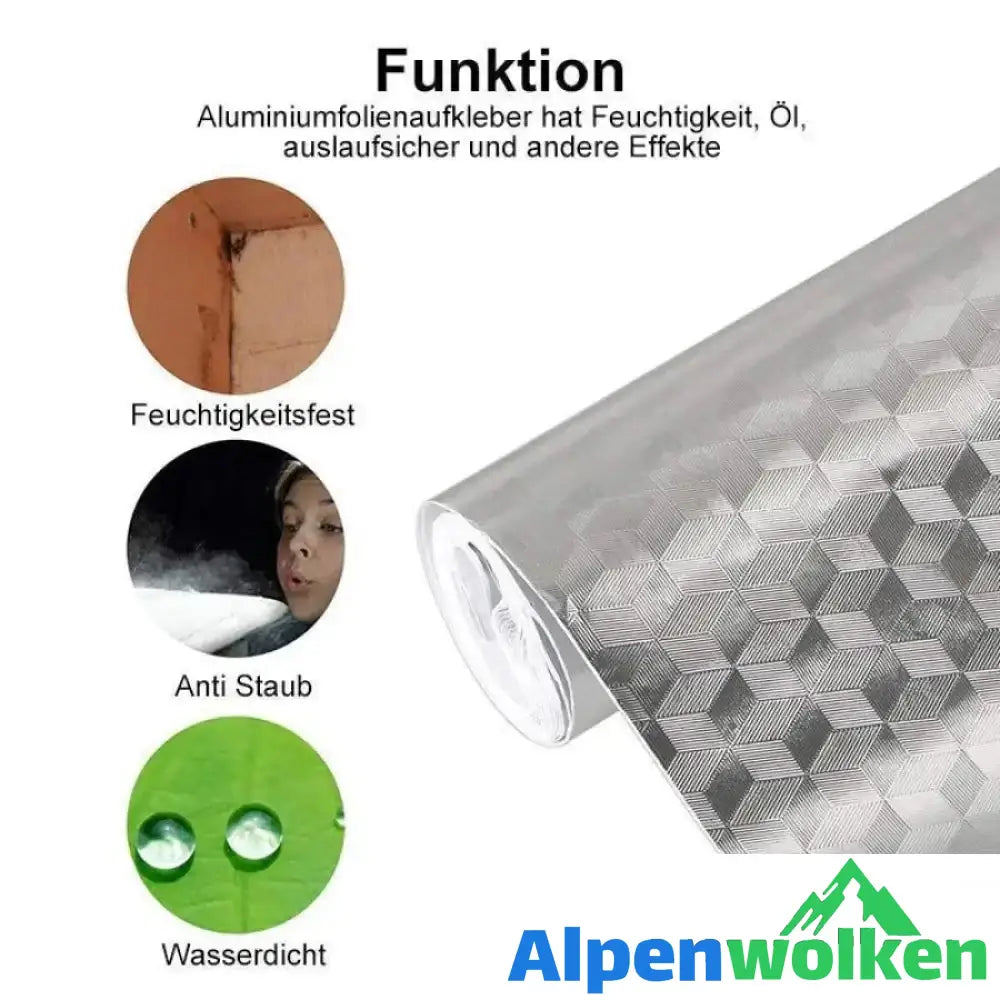 Alpenwolken - Wasserdichter ölbeständiger Aluminiumfolie-selbstklebender Wandaufkleber