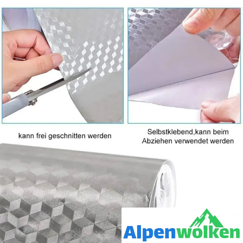 Alpenwolken - Wasserdichter ölbeständiger Aluminiumfolie-selbstklebender Wandaufkleber