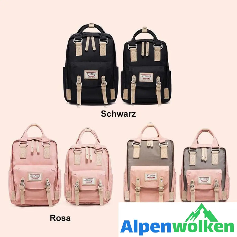 Alpenwolken - Wasserdichter Vintage Reiserucksack