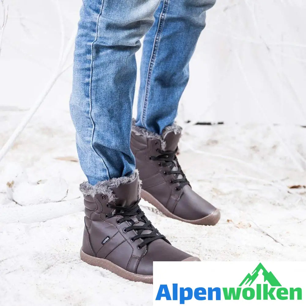 Alpenwolken - Wasserdichtes Outdoor Pelz gefütterte Winter warme hoche Schuhe