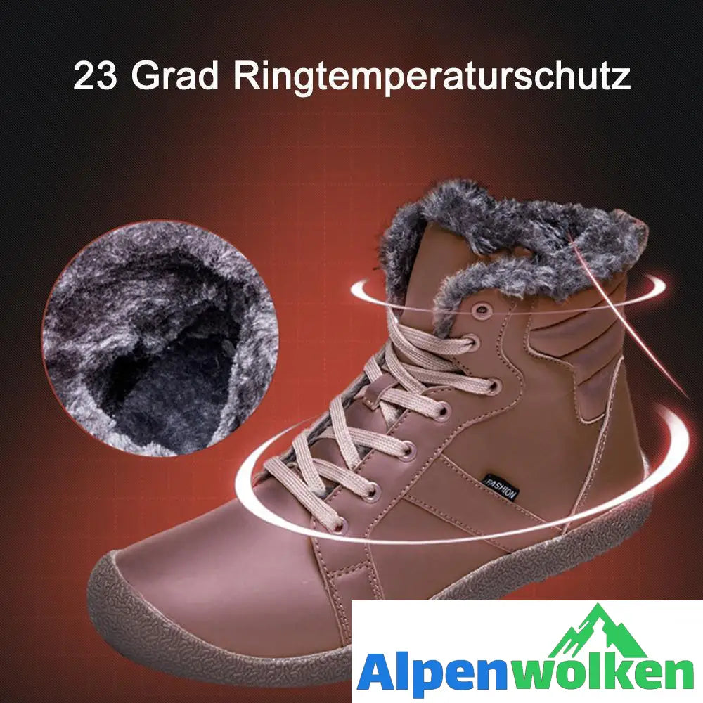 Alpenwolken - Wasserdichtes Outdoor Pelz gefütterte Winter warme hoche Schuhe