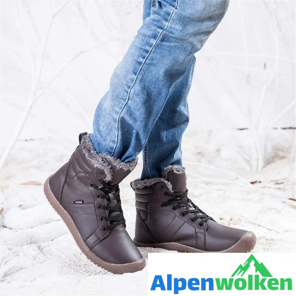 Alpenwolken - Wasserdichtes Outdoor Pelz gefütterte Winter warme hoche Schuhe