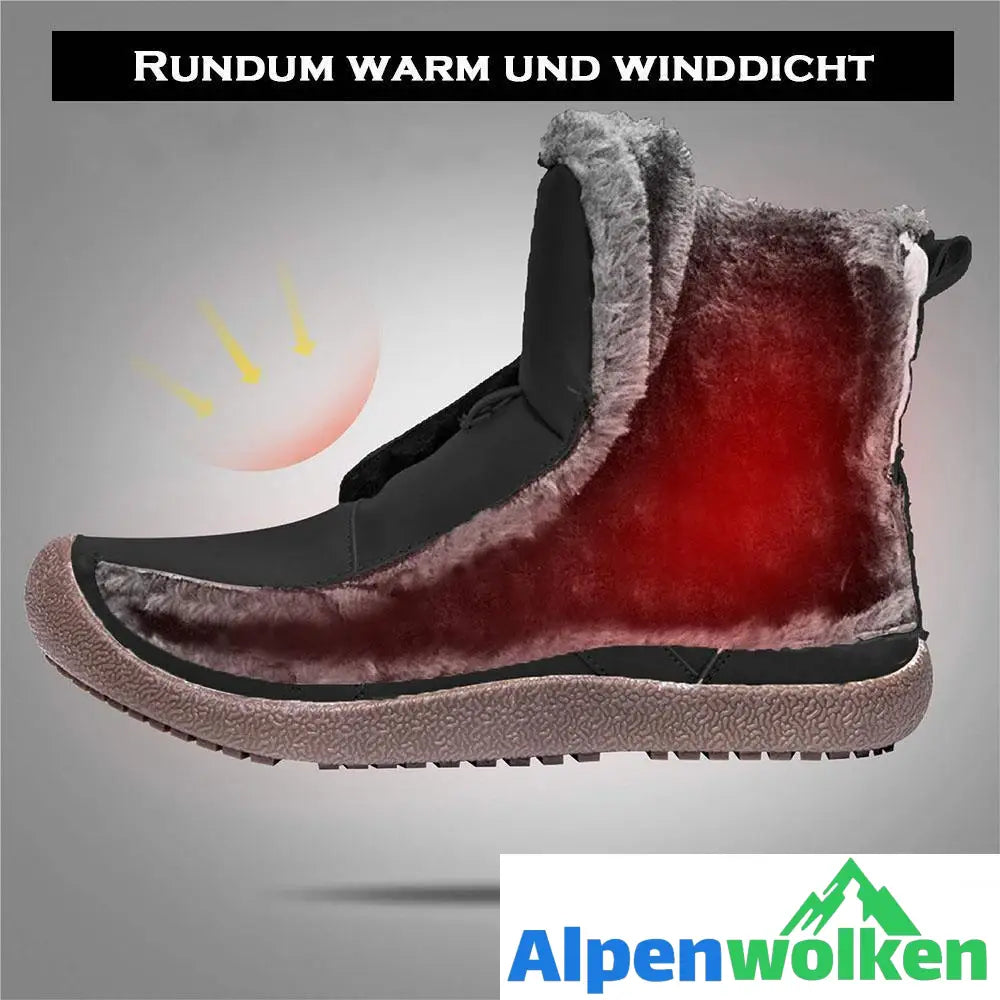 Alpenwolken - Wasserdichtes Outdoor Pelz gefütterte Winter warme hoche Schuhe