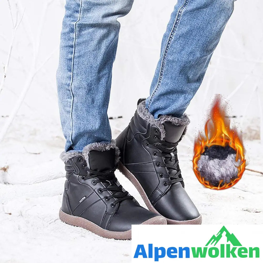 Alpenwolken - Wasserdichtes Outdoor Pelz gefütterte Winter warme hoche Schuhe