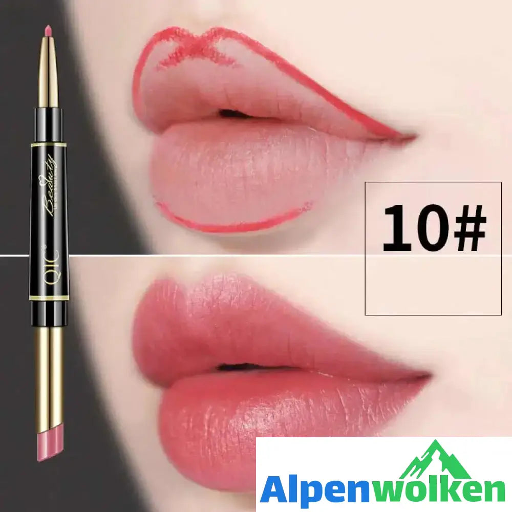 Wasserfester Doppelseitiger Lippenstift 10#