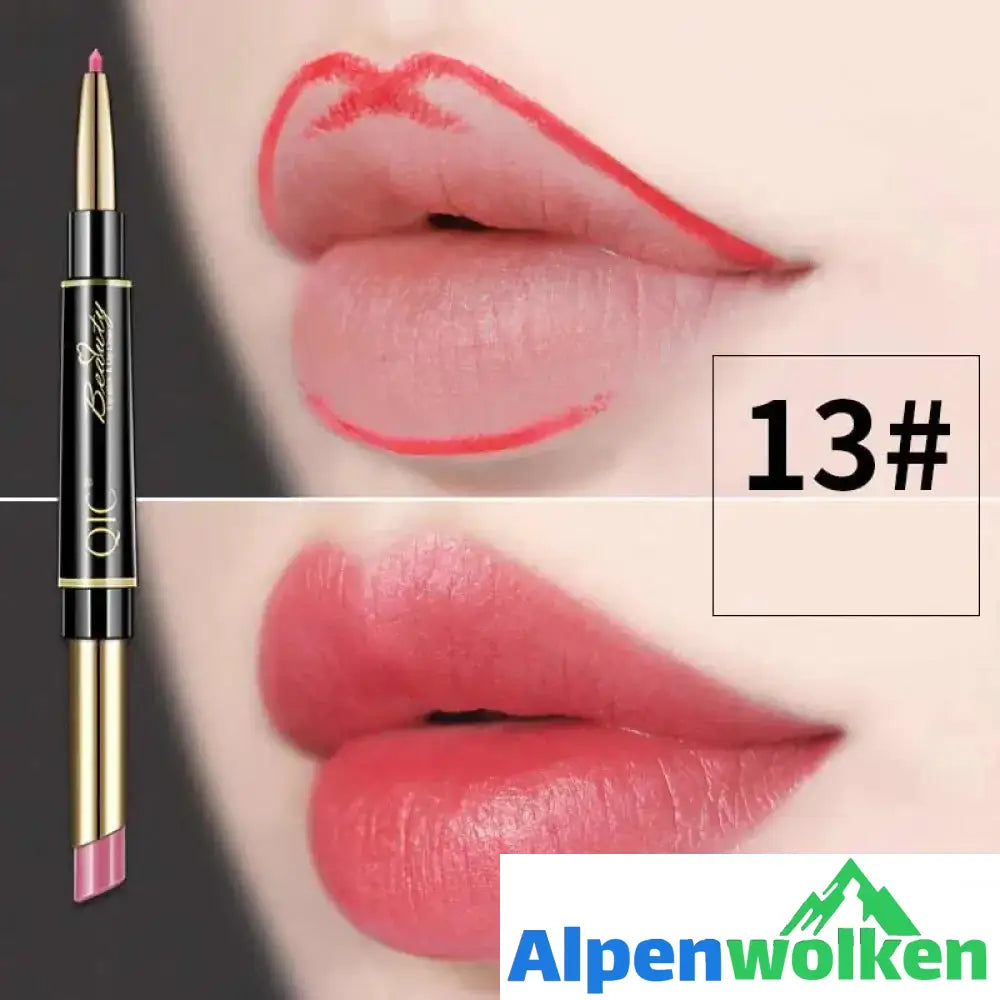 Wasserfester Doppelseitiger Lippenstift 13#