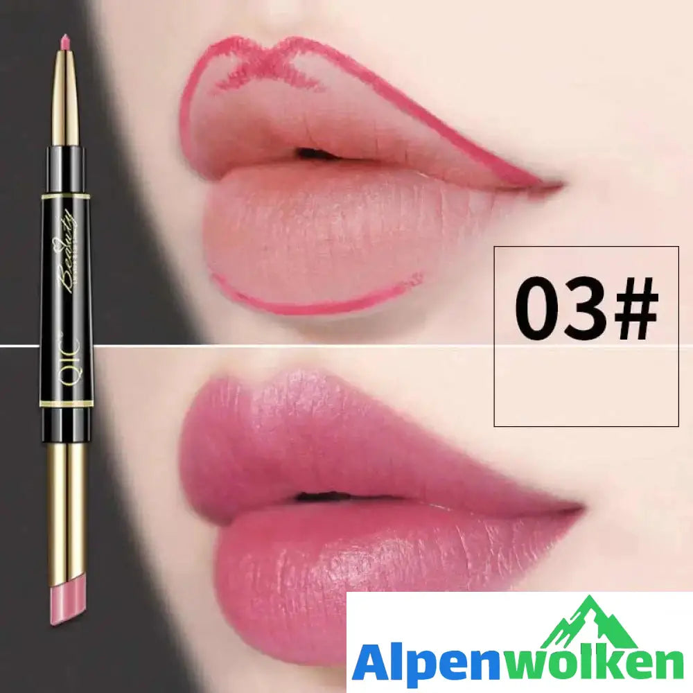 Wasserfester Doppelseitiger Lippenstift 3#