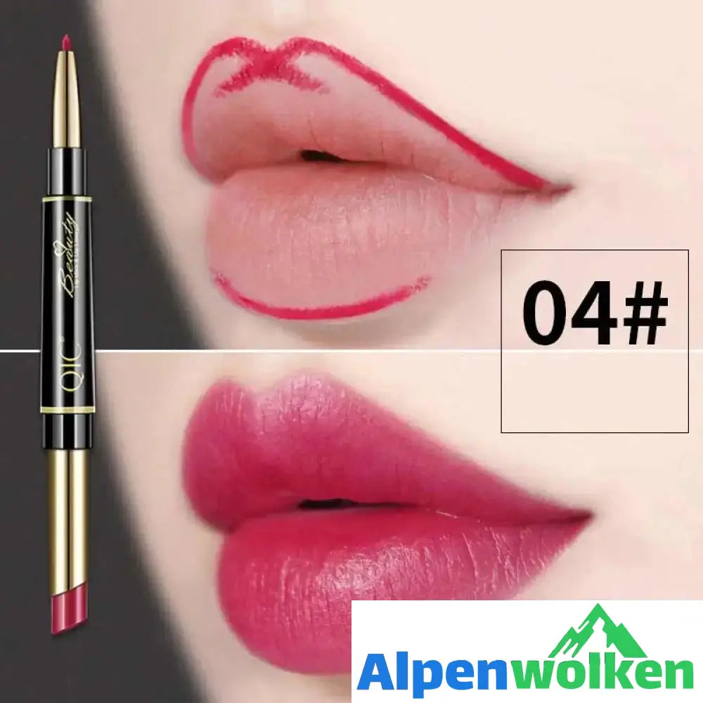 Wasserfester Doppelseitiger Lippenstift 4#