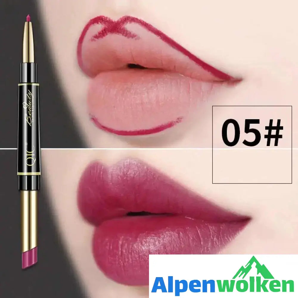 Wasserfester Doppelseitiger Lippenstift 5#