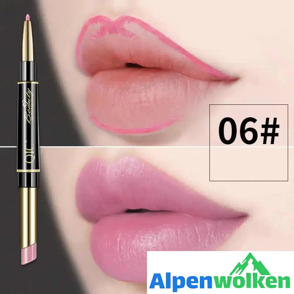 Wasserfester Doppelseitiger Lippenstift 6#