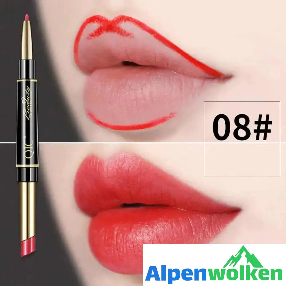 Wasserfester Doppelseitiger Lippenstift 8#