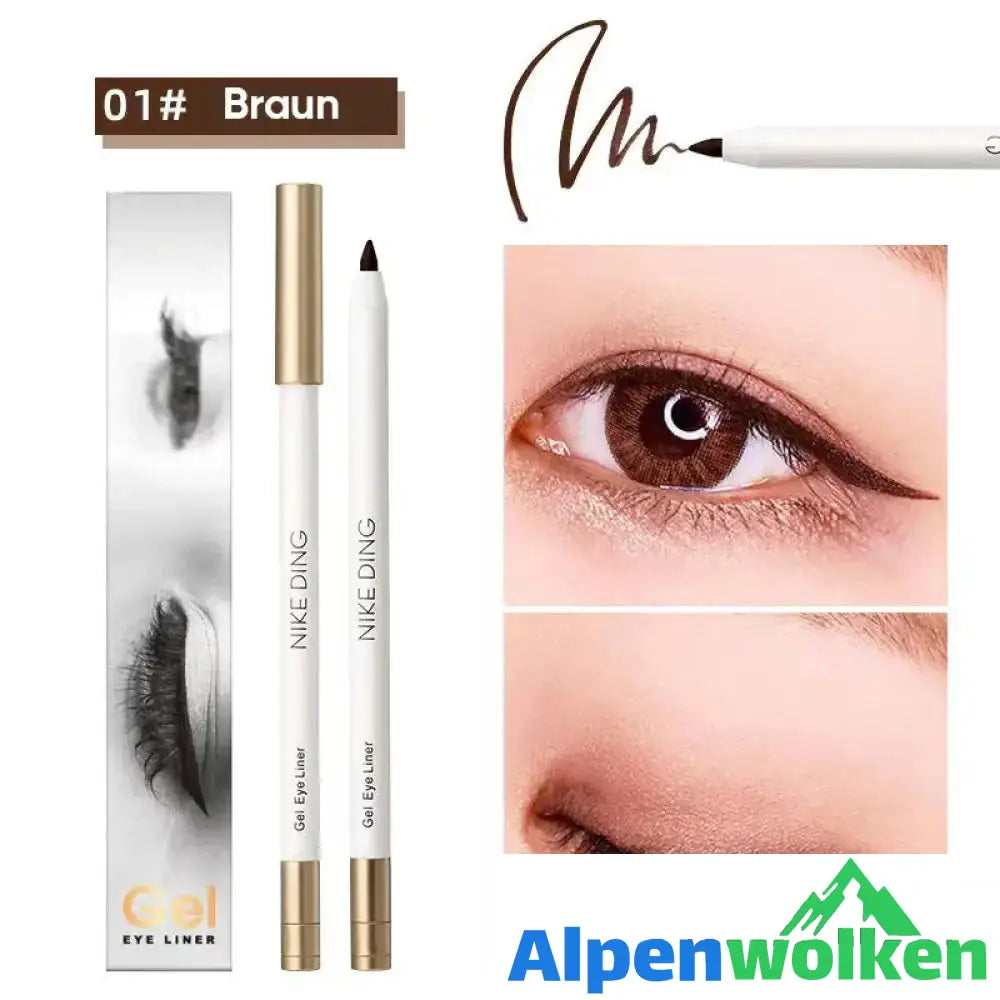 Wasserfester Langlebiger Gel-Eyeliner #01 Braun