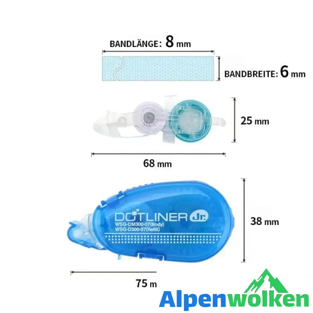 Alpenwolken - Wechselbare doppelseitige Kleberolle