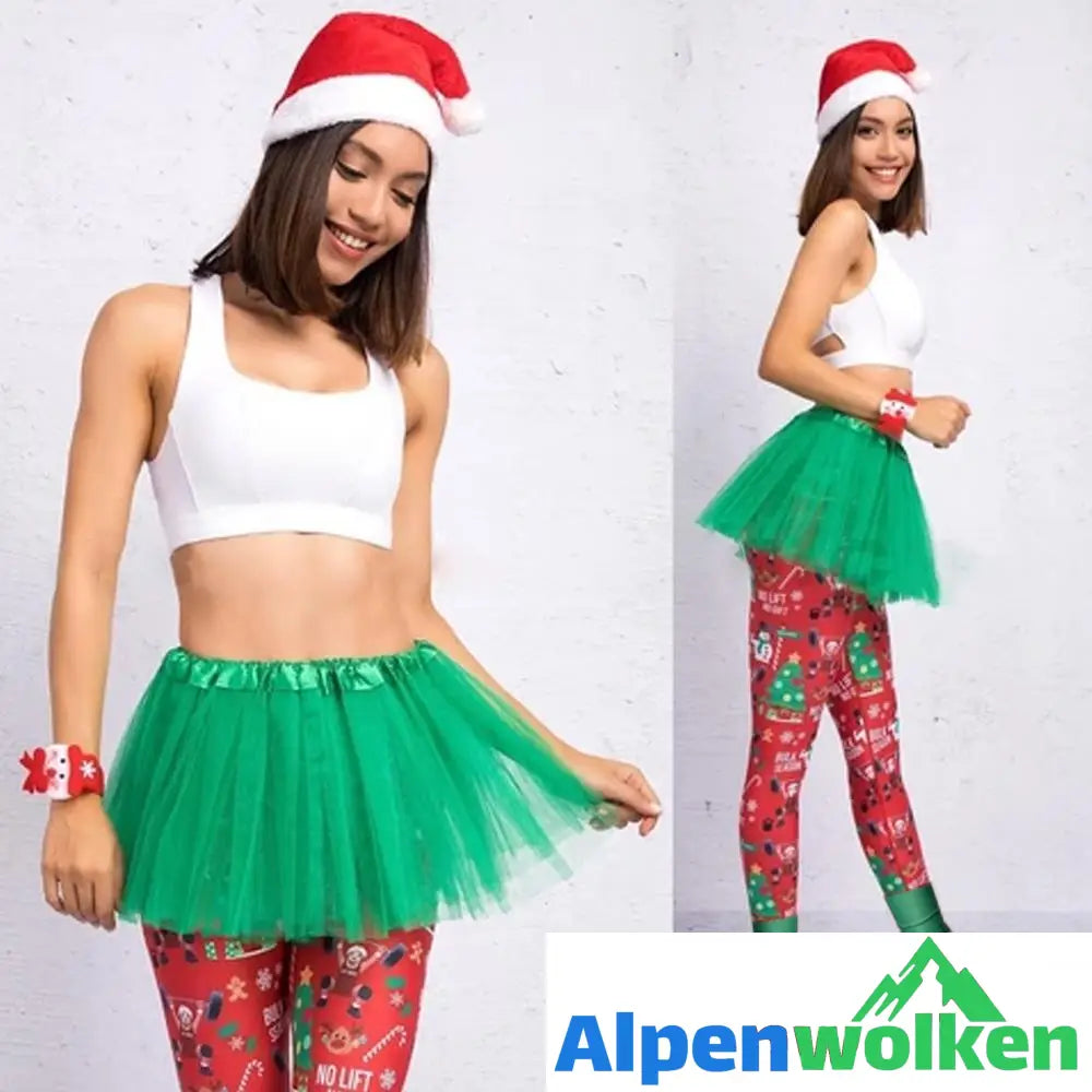 Alpenwolken - Weihnachten gestreiften Print Hose