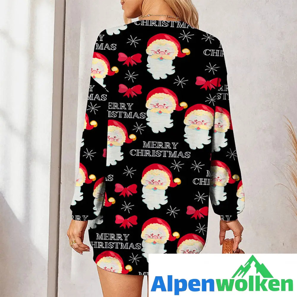 Alpenwolken - Weihnachten Knopf-Cardigan-Jacke