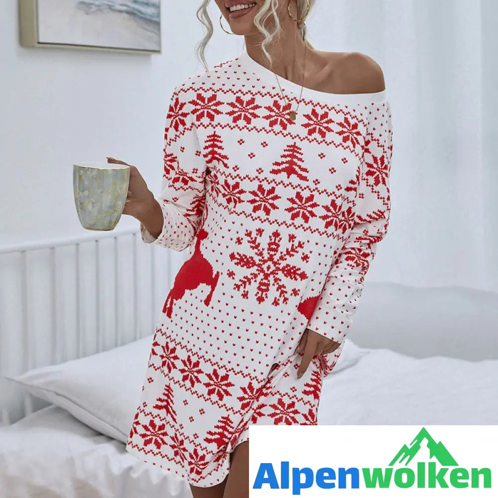 Alpenwolken - Weihnachtliches Strickkleid