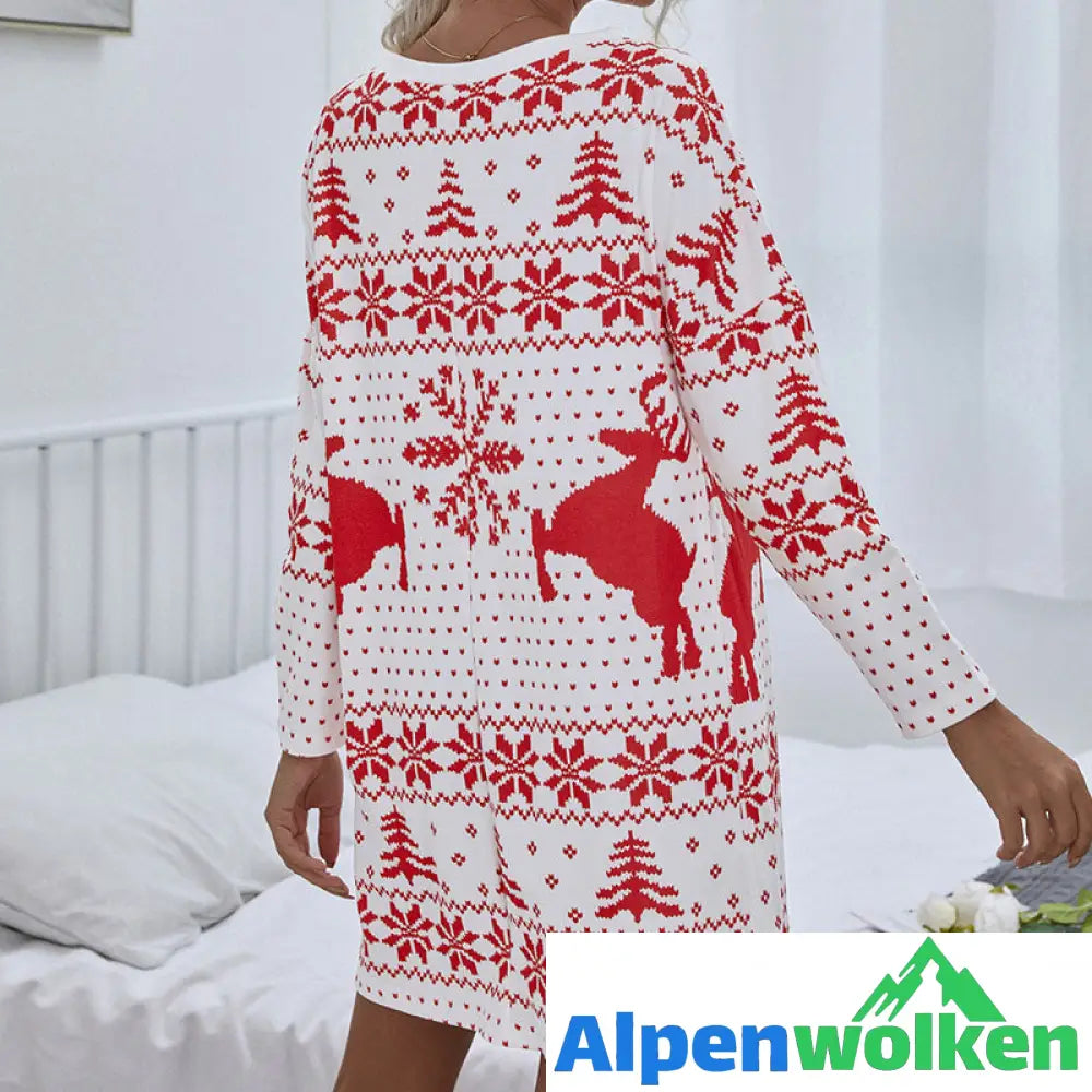 Alpenwolken - Weihnachtliches Strickkleid