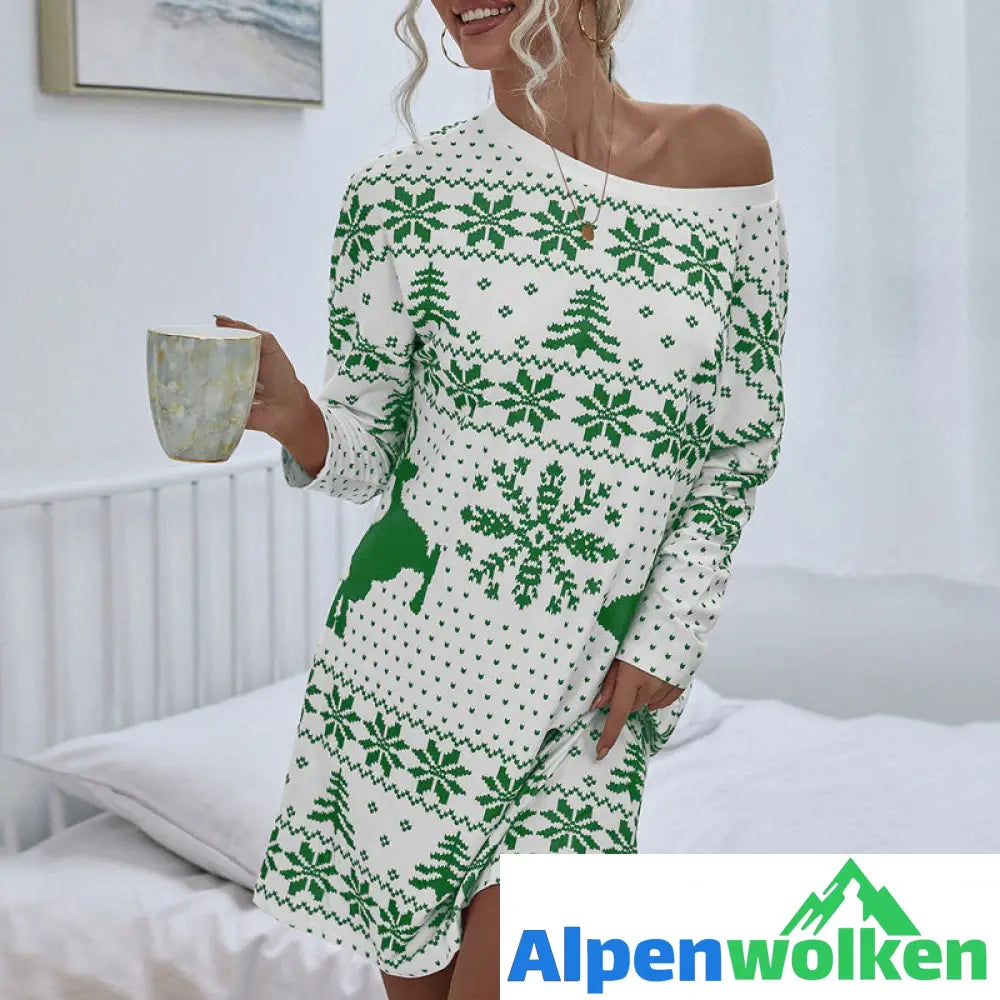 Alpenwolken - Weihnachtliches Strickkleid