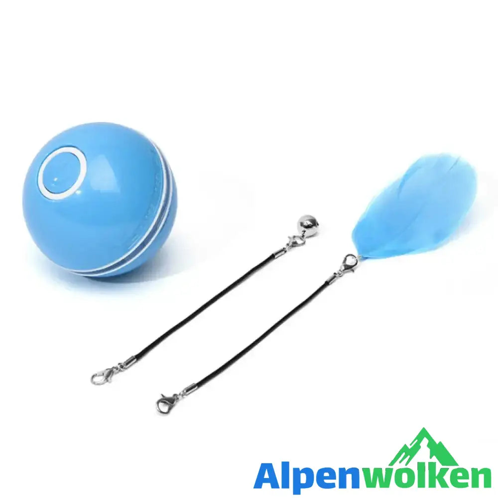 Alpenwolken - (🌲Weihnachtsangebot - 48 % RABATT) Freietaube Laser Katzenball mit Feder🎉 Blau