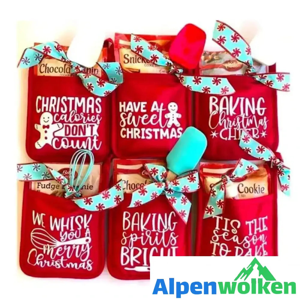 Alpenwolken - Weihnachtsbackhandschuhe - Geschenktüte