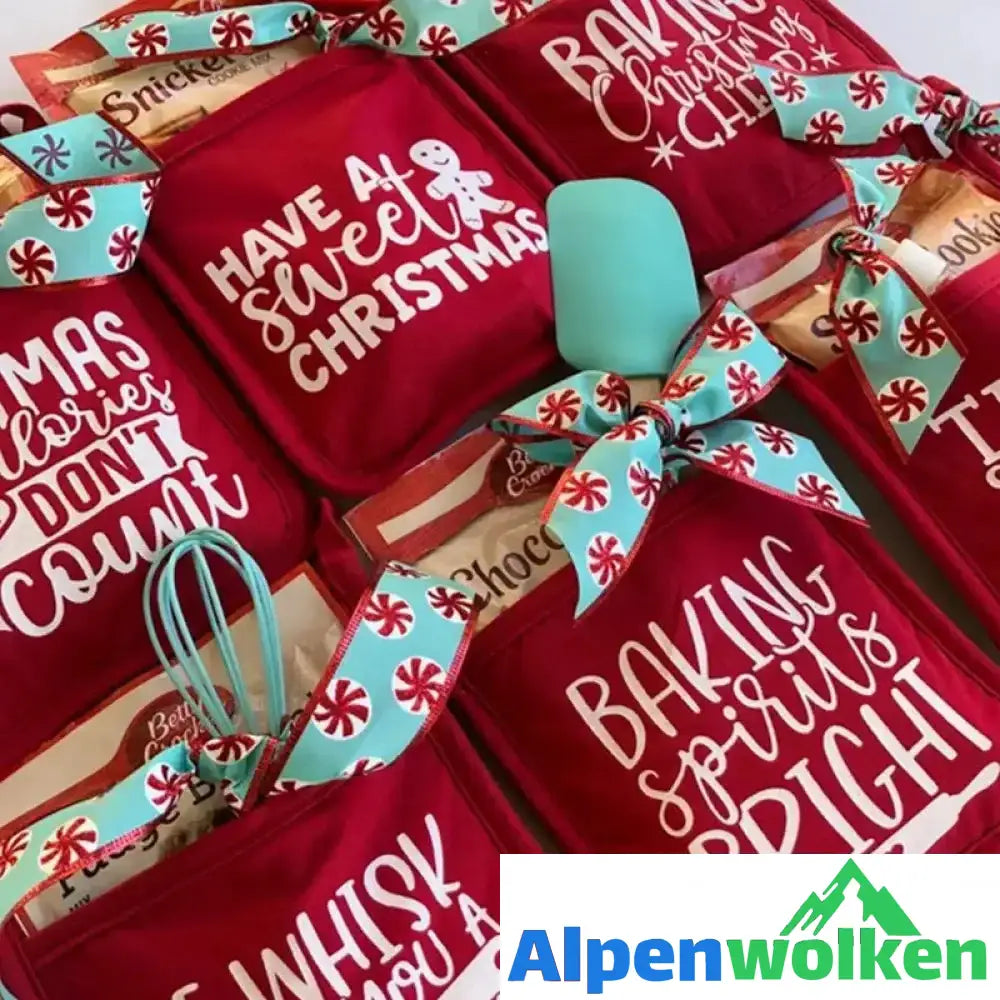 Alpenwolken - Weihnachtsbackhandschuhe - Geschenktüte