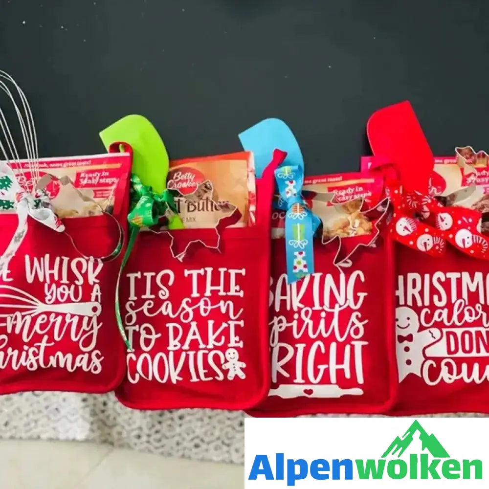 Alpenwolken - Weihnachtsbackhandschuhe - Geschenktüte