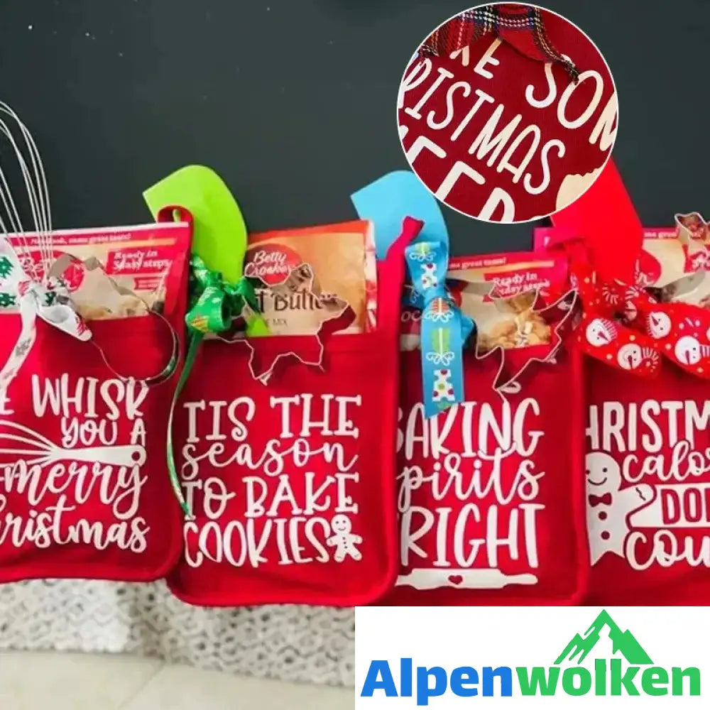 Alpenwolken - Weihnachtsbackhandschuhe - Geschenktüte