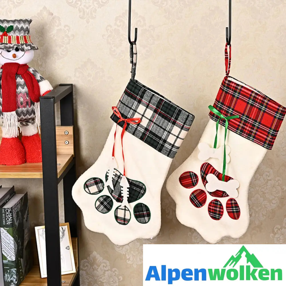 Alpenwolken - Weihnachtsbaumschmuck Strumpfhalter