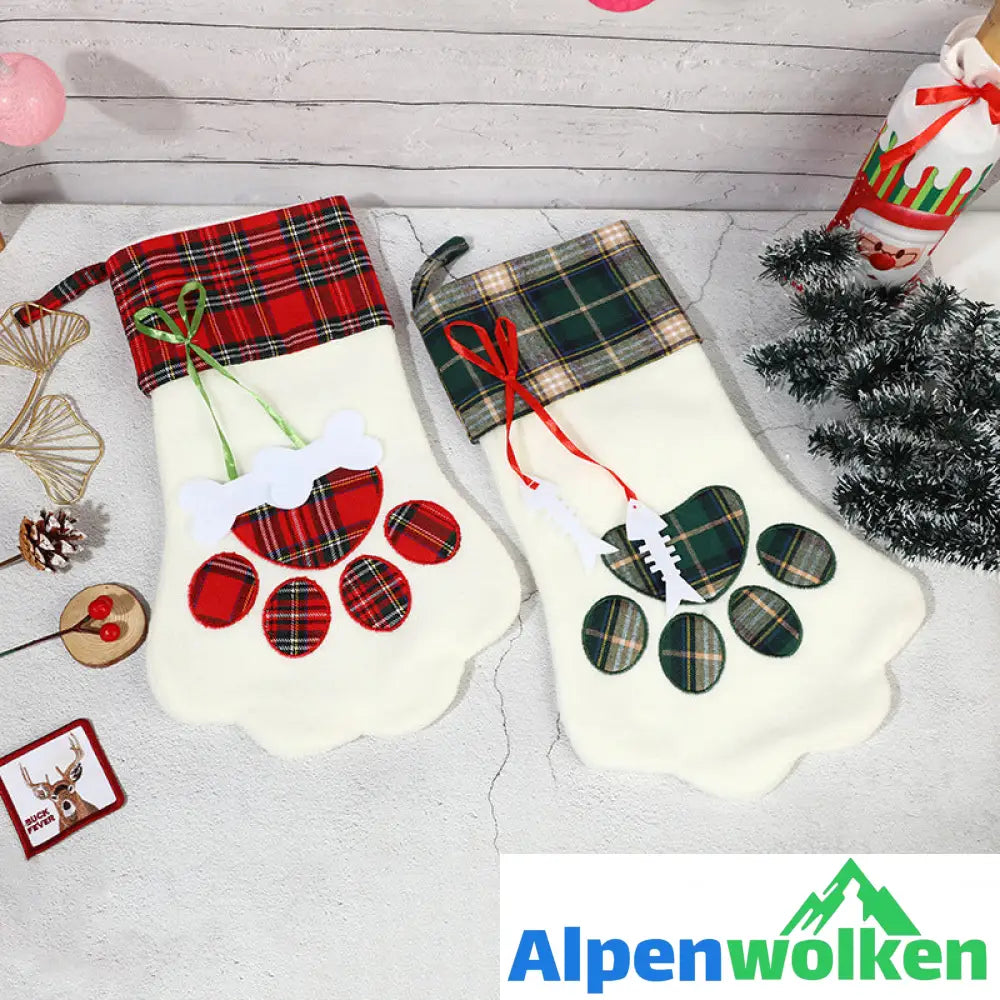 Alpenwolken - Weihnachtsbaumschmuck Strumpfhalter