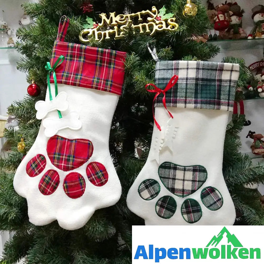 Alpenwolken - Weihnachtsbaumschmuck Strumpfhalter