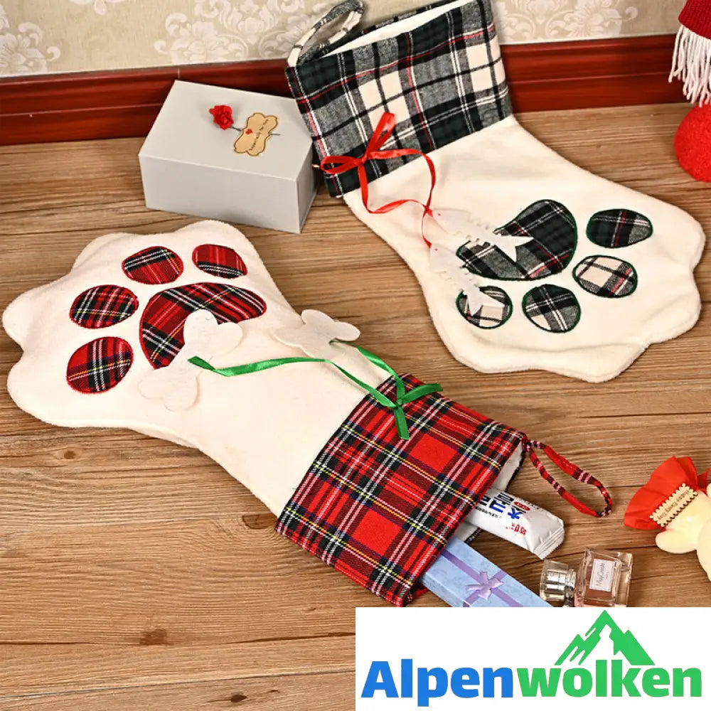 Alpenwolken - Weihnachtsbaumschmuck Strumpfhalter