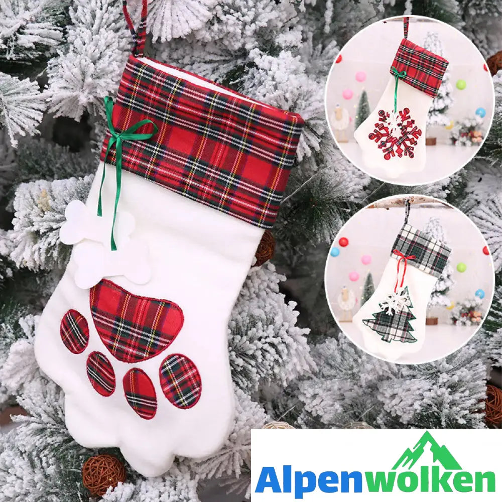 Alpenwolken - Weihnachtsbaumschmuck Strumpfhalter