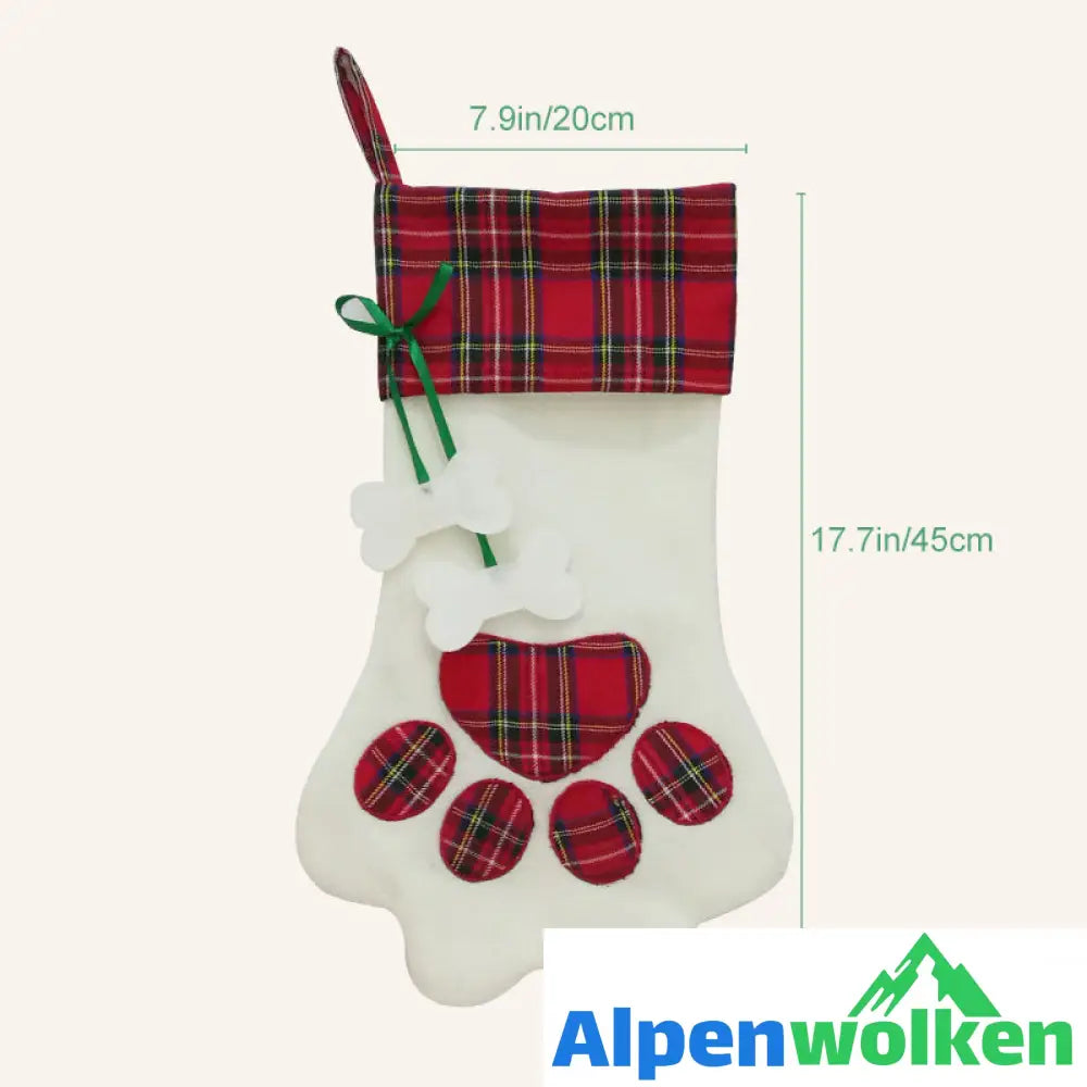 Alpenwolken - Weihnachtsbaumschmuck Strumpfhalter